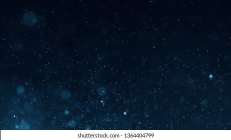 Dust particles. Abstract background of particles. Cosmic galaxy illustration. 3d rendering.