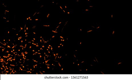 Fire Flying Sparks Background Stock Vector (Royalty Free) 1279351456 ...