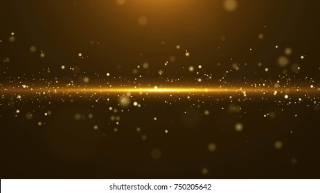 Dust Particles Background With Light