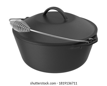 Dutch Oven 3D Illustration On White Background