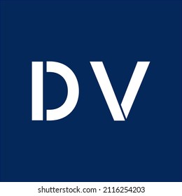 Dv Simple Initial Logo High Quality Stock Illustration 2116254203 ...