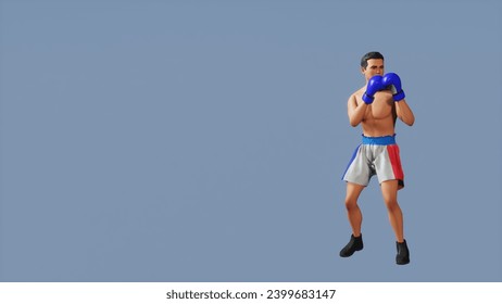 Dynamic 3D French Boxer Character - Powered by Shutterstock