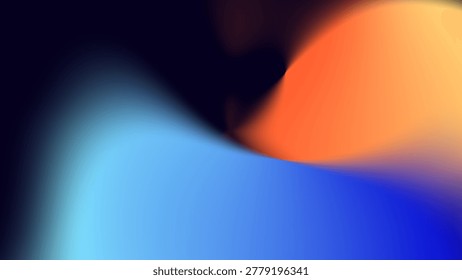 Dynamic 4K gradient wallpaper featuring a bold blend of deep blue, bright cyan, and warm orange. Abstract blurred background with smooth mesh transitions and high contrast for modern displays.