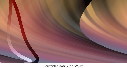 A dynamic abstract background featuring smooth, sweeping curves and flowing lines in a vibrant sunset color palette of red, purple, and gold gradients.