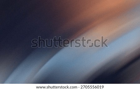 Dynamic abstract background featuring smooth motion blur transitions between deep blue, soft sky blue, and warm earthy orange. Textured surface for modern designs.