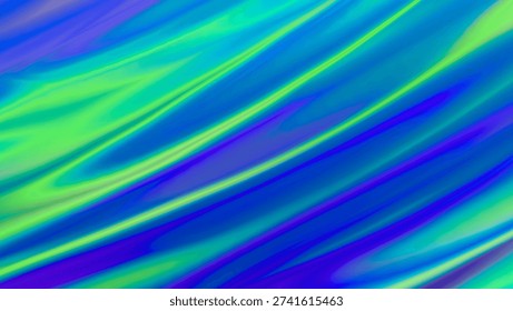 A dynamic abstract background featuring swirling patterns of vibrant blue, green, and purple hues. The smooth, flowing lines create a sense of movement and energy, with luminous highlights and soft transitions between colors. This digital art piece offers a visually engaging and modern backdrop.