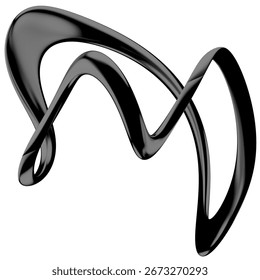A dynamic abstract black shape. This is perfect for modern creative backgrounds artistic visual compositions.