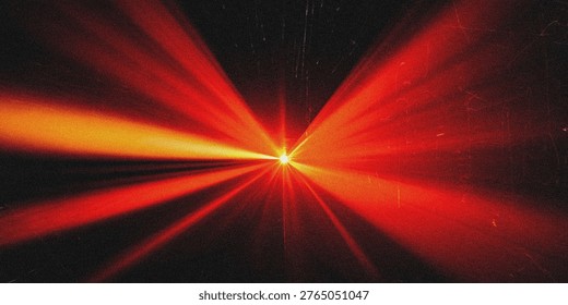 Dynamic abstract composition featuring intense red light beams radiating from a central point, ideal for futuristic designs, energy concepts, or digital backgrounds in marketing and tech projects.