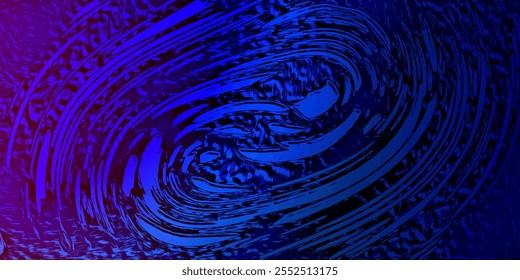 a dynamic and abstract pattern with a central focus point. The pattern is composed of swirling, dark lines on a vibrant blue and purple gradient background, - Powered by Shutterstock