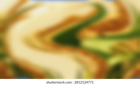 Dynamic abstract pattern with rippled golden and green hues, soft grainy texture, and seamless color flow.
