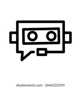 A dynamic AI chatbot icon, capturing conversational intelligence and digital interaction. Perfect for showcasing voice-enabled assistants in innovative tech designs.