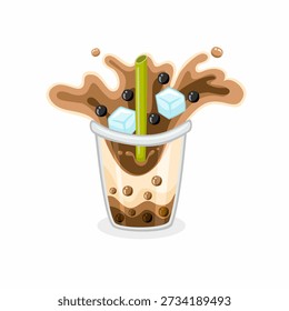 Dynamic Bubble Tea Splash