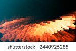 Dynamic composition yellow, orange, brown, black radial extrusion. Web banner.