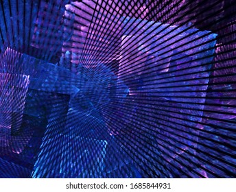 Dynamic curves ands blur pattern. Fractal graphics. Science and technology concept.