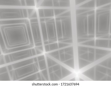 Dynamic curves ands blur pattern. Fractal graphics. Science and technology concept.