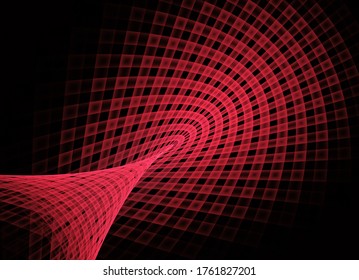 Dynamic curves ands color pattern. Fractal graphics. Science and technology concept.