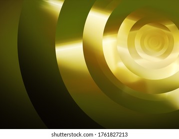 Dynamic curves ands color pattern. Fractal graphics. Science and technology concept.