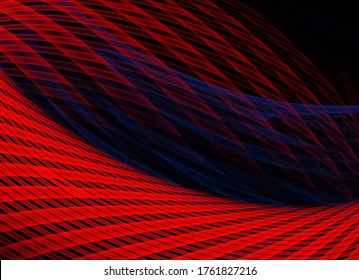 Dynamic curves ands color pattern. Fractal graphics. Science and technology concept.