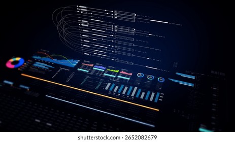 Dynamic data visuals for business info graphics, animated charts, and data-driven insights for a business meeting mock-up. Explore the world of trading, stock exchanges, and crypto