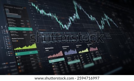 Dynamic data visuals for business info graphics, animated charts, and data-driven insights for a business meeting mock-up. Explore the world of trading, stock exchanges, and crypto