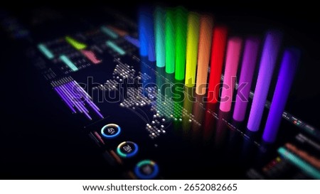 Dynamic data visuals for business info graphics, animated charts, and data-driven insights for a business meeting mock-up. Explore the world of trading, stock exchanges, and crypto