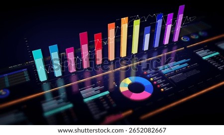 Dynamic data visuals for business info graphics, animated charts, and data-driven insights for a business meeting mock-up. Explore the world of trading, stock exchanges, and crypto
