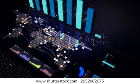 Dynamic data visuals for business info graphics, animated charts, and data-driven insights for a business meeting mock-up. Explore the world of trading, stock exchanges, and crypto