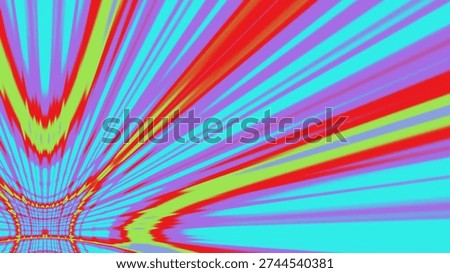 A dynamic and energetic abstract background featuring a radial burst of vibrant red, green, and blue lines emanating from a central point, creating a sense of movement and intensity.