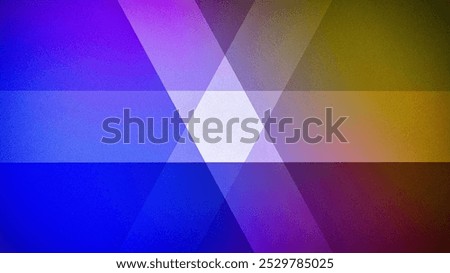 A dynamic geometric gradient featuring a bold mix of blue, purple, yellow, and brown hues, with a grainy texture, ideal for 4K backgrounds and creative designs