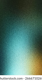 A dynamic gradient background features a blend of green, blue, and yellow tones, creating a textured and visually engaging abstract design