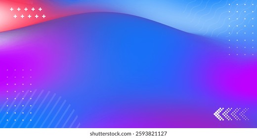 Dynamic gradient background with geometric shapes for modern presentations