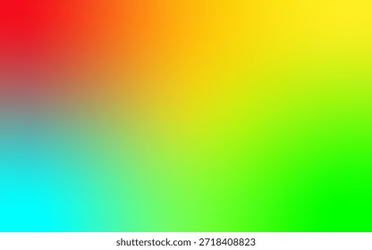 A dynamic gradient blends red, orange, yellow, green, and cyan colors. Clear details and vibrant colors enhance visua...