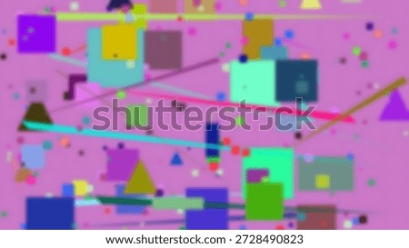 Dynamic Graphic Background With Neon Angular Shapes
