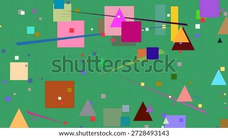 Dynamic Graphic Background With Neon Angular Shapes