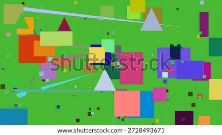 Dynamic Graphic Background With Neon Angular Shapes