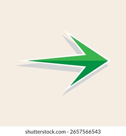 Dynamic Green Right Arrow, Forward Direction Symbol
