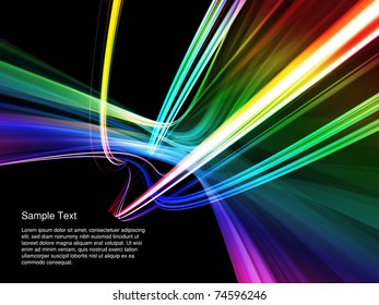 Dynamic interplay of lines on the subject of modern technologies, communications, progress, motion, flexibility and speed