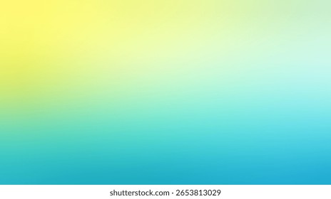 Dynamic Lemon to Blue to Mint Gradient Background,Eye-Catching Gradient for Product Launches.