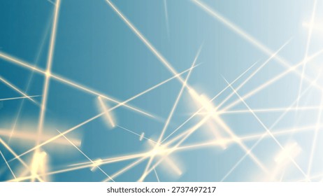 Dynamic light beams create a sense of energy and motion on a blue background, perfect for adding a touch of modernity and innovation to your project