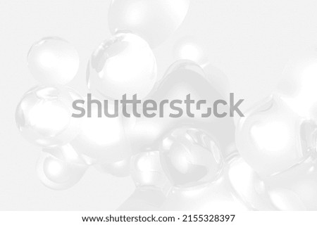 Dynamic metaball motion generative art. Abstract 3d illustration of liquid bubble background for print, poster, landing, card, and presentation