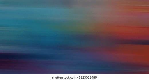 Dynamic motion blur backdrop capturing smooth transitions between deep blue and vibrant orange red hues suggesting high speed energy and artistic light streaks for design.