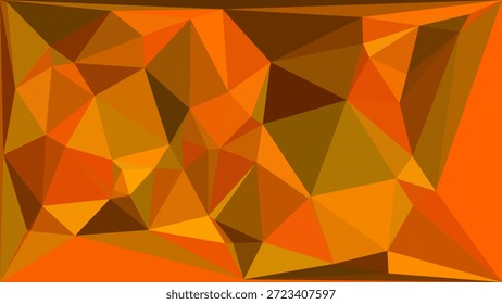 Dynamic orange polygonal background for creative projects