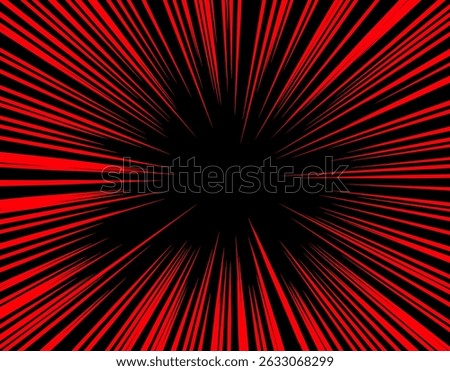 Dynamic Red and Black Abstract Background with Radiating Speed Lines