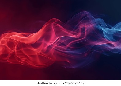 Dynamic Red and Blue Smoke Interaction - Powered by Shutterstock