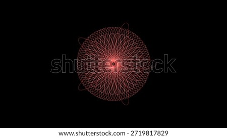 Dynamic red network pattern radiating energy and innovation