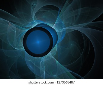 Dynamic smooth curve lines. Abstract futuristic and modern concept background composition. Detailed fractal graphics. Technology, science fiction or virtual reality concept backdrop. For covers