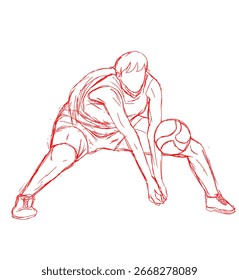 Dynamic Sports Illustration Volleyball