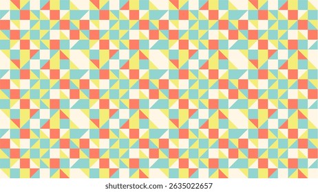 A dynamic, textured pattern of colorful blocks, arranged in a grid-like formation. Each block is uniquely shaded in vibrant colors, creating a visually striking design, perfect for backgrounds, design