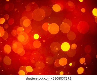 A dynamic and visually striking abstract background featuring a multitude of glowing bokeh circles in shades of red and orange, creating a sense of depth and movement.