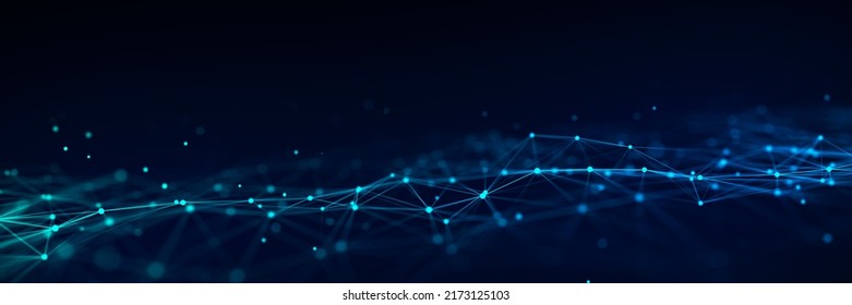 Dynamic wave with connected dots and lines. Digital wave background concept. Abstract technology background. Big data visualization. 3D rendering. - Powered by Shutterstock